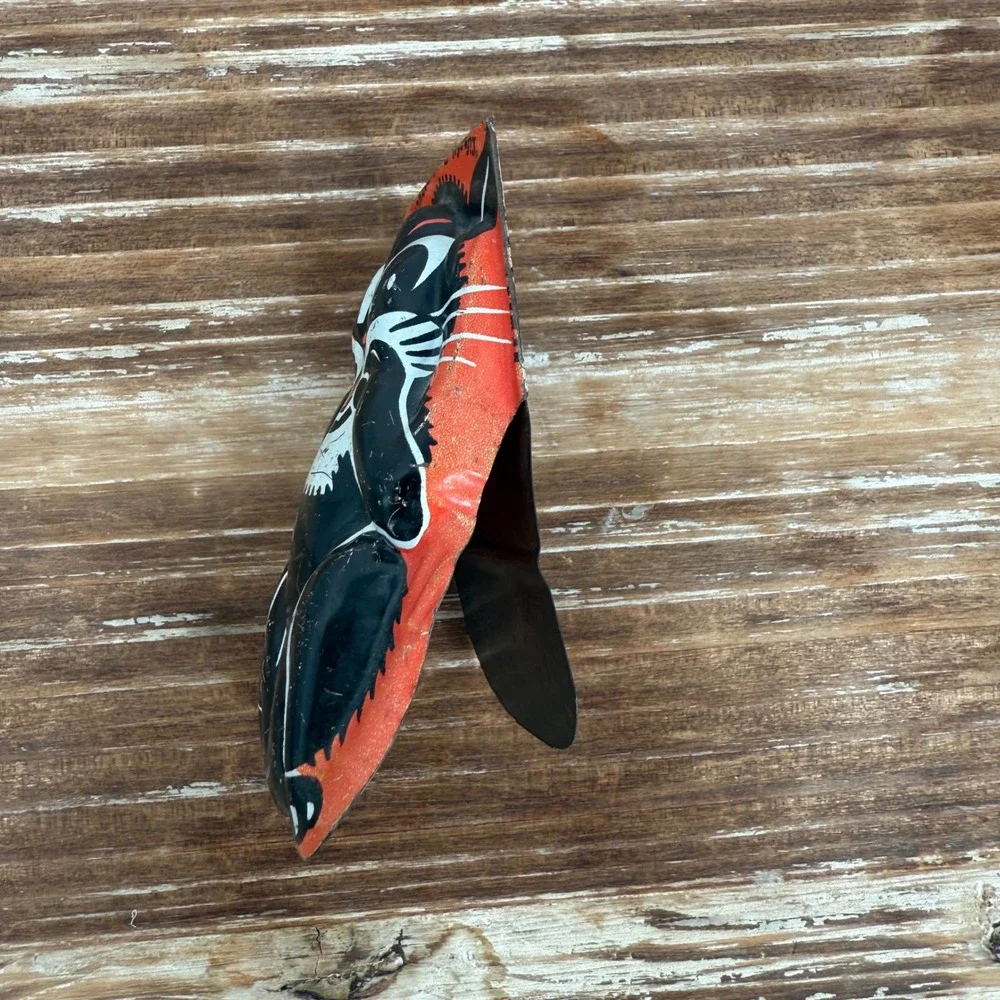 Vintage 1950s Tin‎ Litho Black Cat Clicker Noisemaker Kirchhof Halloween RARE - Picture 4 of 5